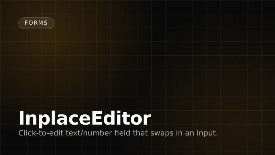 InplaceEditor preview