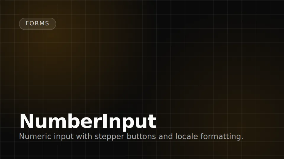 NumberInput preview