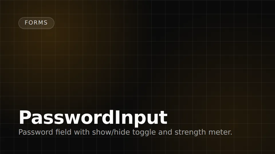 PasswordInput preview