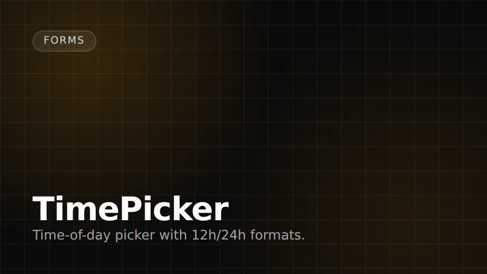 TimePicker preview